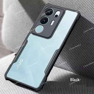 เคสหลังใส ขอบดำ Vivo Y29 Y100 V29 V29E Y17S เคสใสกันกระแทก ใช้สำหรับ Vivo V29 5G