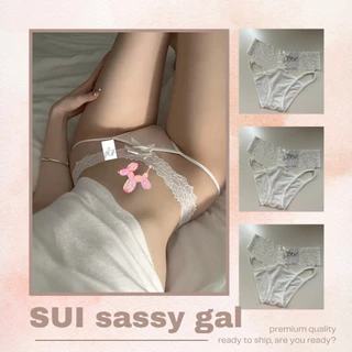 SUI กางเกงใน (218#กกน) กางเกงชั้นในสำหรับผู้หญิง ผ้านุ่มลื่น ลูกไม้เซ็กซี่ เอวต่ำ ใส่สบาย ระบายอากาศได้ดี บิกินีพร้อมส่ง