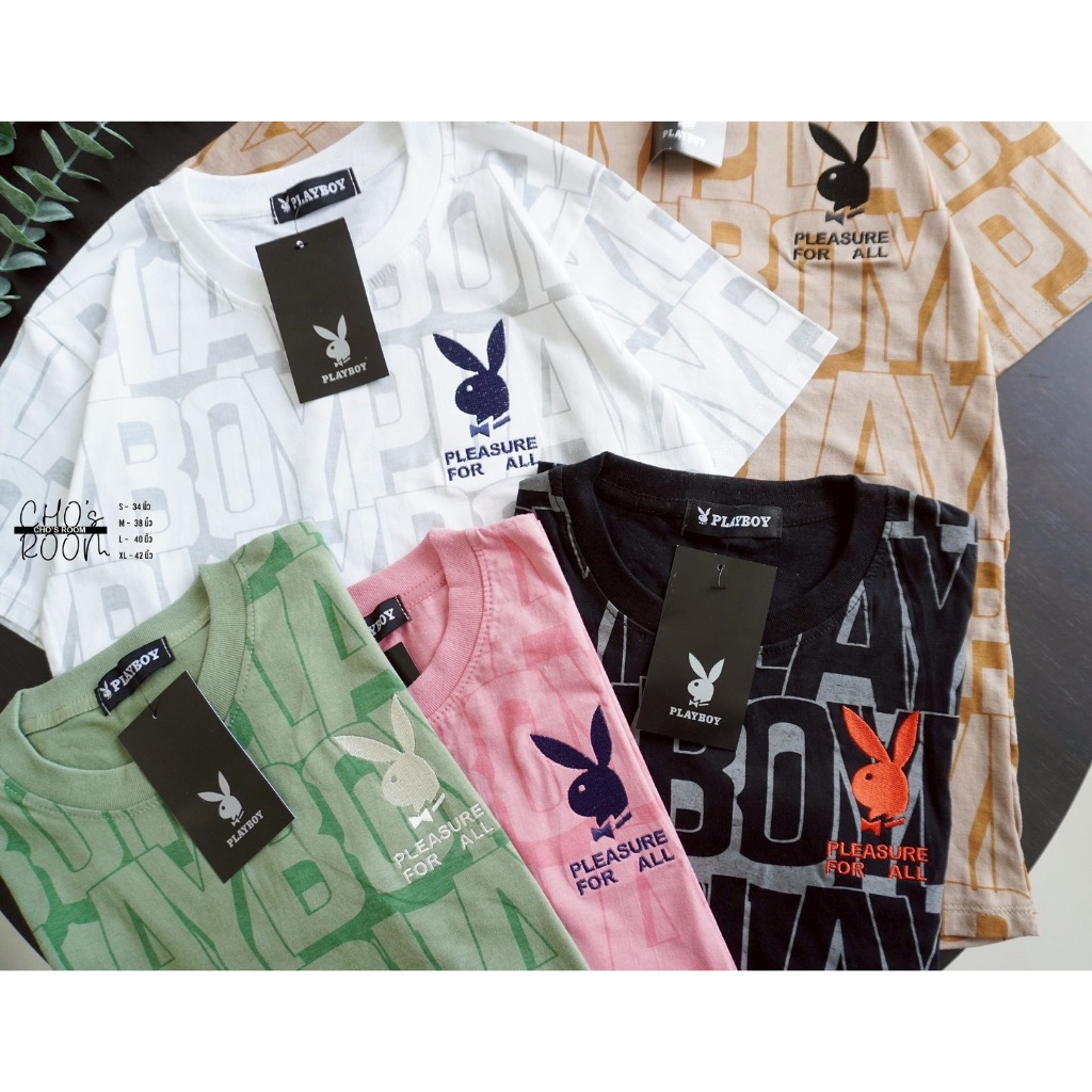 New เสื้อยืดแขนสั้นงานผ้าพิมพ์ลาย งานปัก– งานป้าย  มี 5 สี 4 ไซส์ S M L XL No.96 ราคา ถูกที่สุด ดีลบีเคเค แกลเลอรีภาพที่ 2