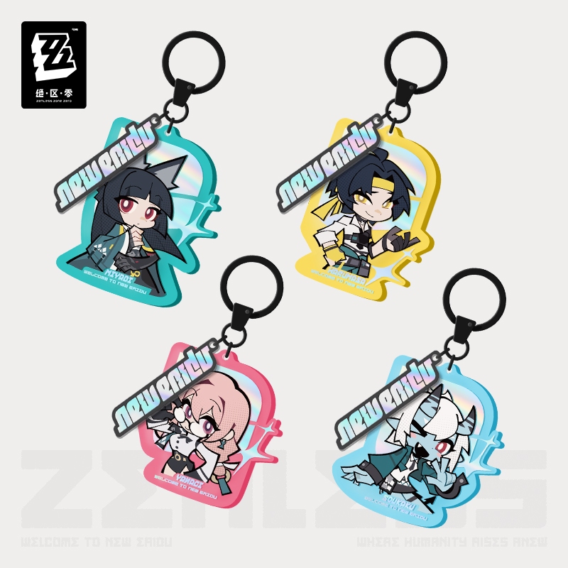 [ พร้อมส่ง / Official ] Zenless Zone Zero Q version Keychain - H.S.O.S.6 ZZZ พวงกุญแจ Section 6 Miyabi Yanagi Harumasa