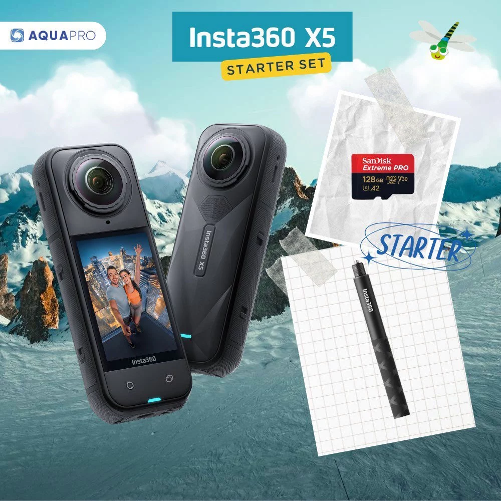 Insta360 X5 เซตกล้อง ของแถมเยอะ Action Camera Set Insta360 X5 8K 360 Action Cam ประกันศูนย์ไทย thumbnail 3