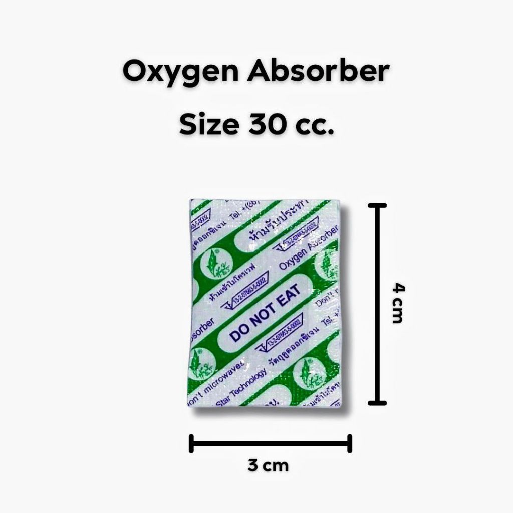 ซองดูดออกซิเจน Oxygen Absorber 30cc แพ็ค 200 ซอง ยืดอายุผลิตภัณฑ์ ถนอมอาหาร
