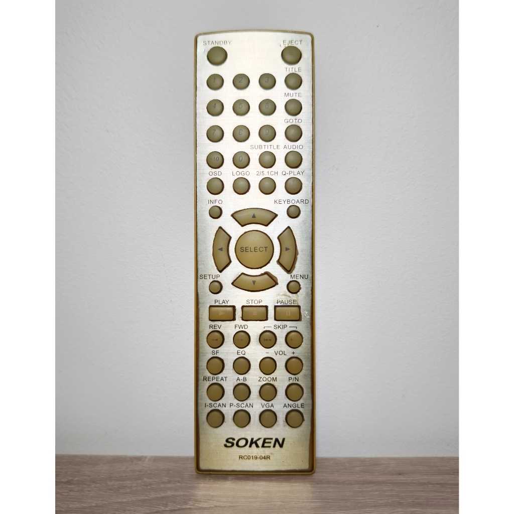 Remote รีโมทเครื่องเล่น DVD SOKEN รุ่น RC019-04R โซเคนดีวีดี