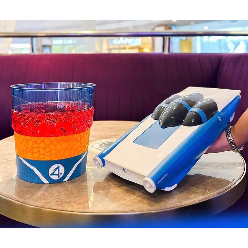 (ทักขอลด30%) ถังป๊อปคอร์น Fantastic 4: First Steps ถังป๊อปคอร์นรถ Fantastic Four จาก Major Cineplex