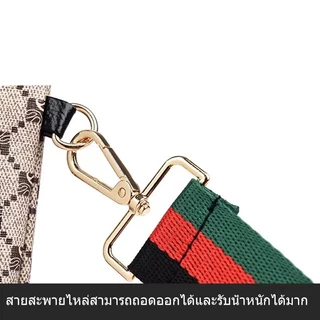 WalesPolo Crossbody work Bag , กระเป๋าคลัทช์ไหล่มัลติฟังก์ชั่น, Unisex Striped 2025 สไตล์ใหม่