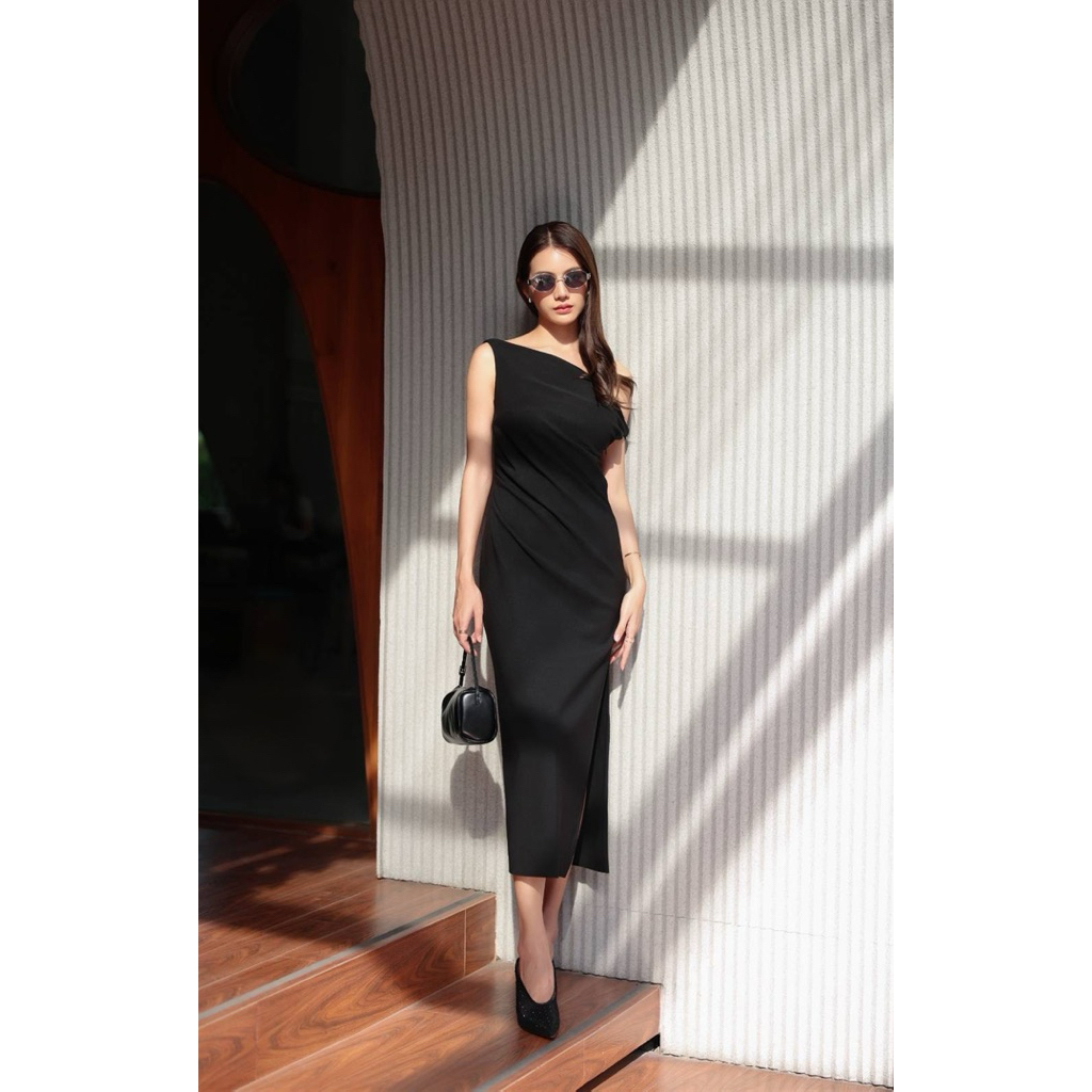 Colourblockmatter - Vera Dress เดรสปาดไหล่ มี 4 สี