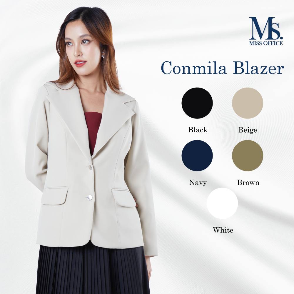 Miss office เสื้อสูทเข้ารูปกระดุม 2 เม็ด (MB-043)