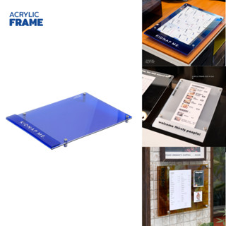 กรอบเมนูอะคริลิค กรอบภาพ วางเคาน์เตอร์ ติดผนัง แต่งร้าน สั่ง…