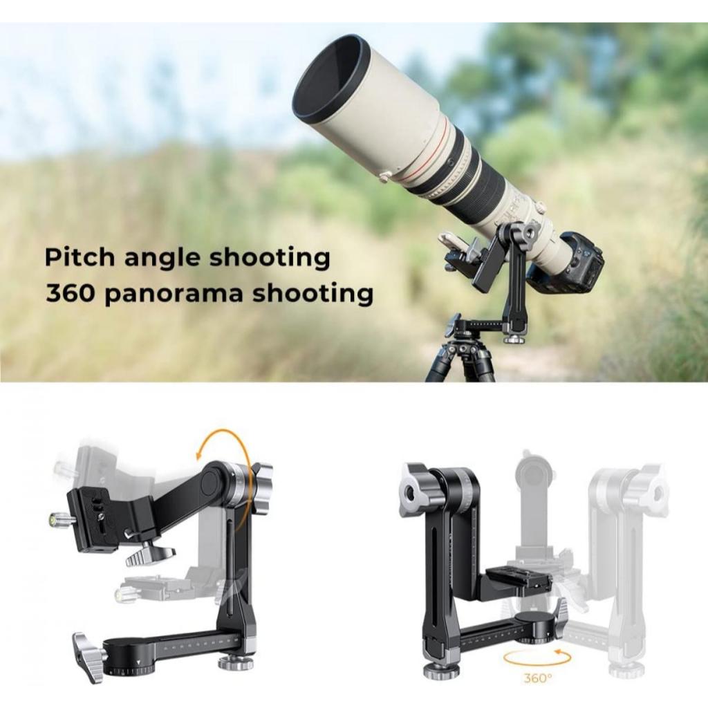 หัวบอลขาตั้งกล้อง K&F Tripod Gimbal Head  สำหรับกล้อง DSLR (KF31.052) ราคา ถูกที่สุด ดีลบีเคเค แกลเลอรีภาพที่ 4