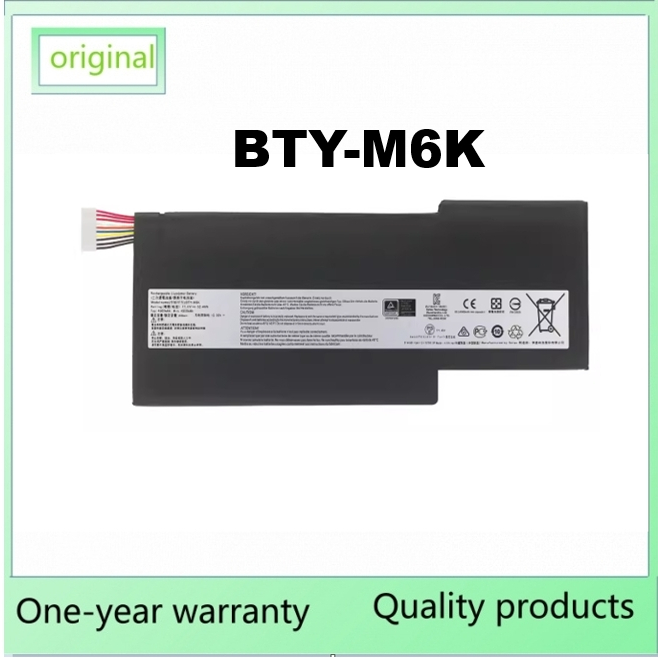 แบตเตอรี่ BTY-M6K ใหม่สำหรับ MSI Stealth Pro GS63VR 8RD-031TH MS-17B4 MS-16K3 7RG-005 7RG GF63 8RC 9