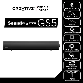 CREATIVE SPEAKER Sound Blaster GS5 ลำโพงเกมมิ่งซาวด์บาร์พร้อมไฟ RGB พลังเสียง SuperWide™ technology