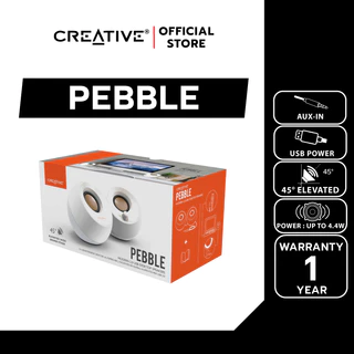 CREATIVE SPEAKER PEBBLE WHITE (สีขาว) ลำโพง 2.0 ดีไซน์สวย