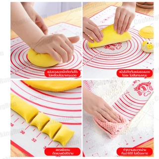 แผ่นรองนวดแป้ง ซิลิโคน มีสเกล เกรดA แผ่นรองนวดซิลิโคน Foodgrade