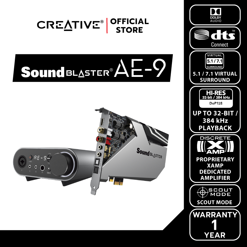 CREATIVE SOUND CARD Sound Blaster AE-9 Internal Sound Card รองรับ 5.1