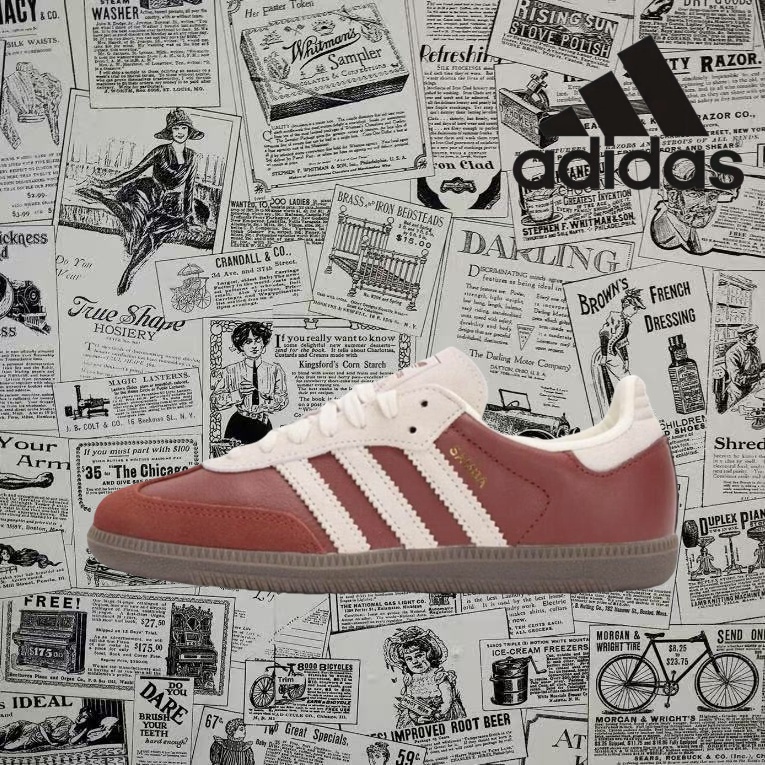 🍒(ของแท้ 100 % ) adidas originals Samba OG spezial gazelle JI3216 สีแดง