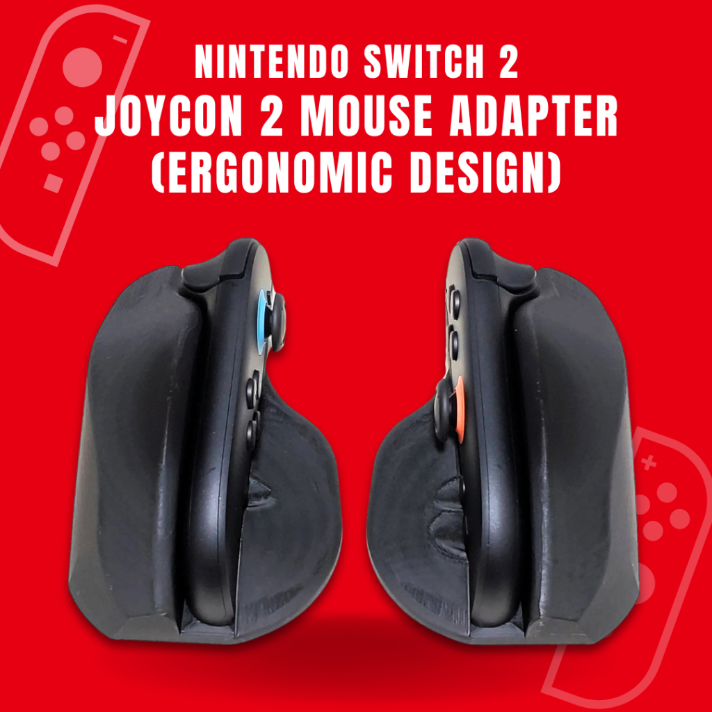 Nintendo Switch 2 JoyCon 2 Mouse Adapter (Ergonomic Design) จอยคอนเป็นเมาส์ [3D Print]