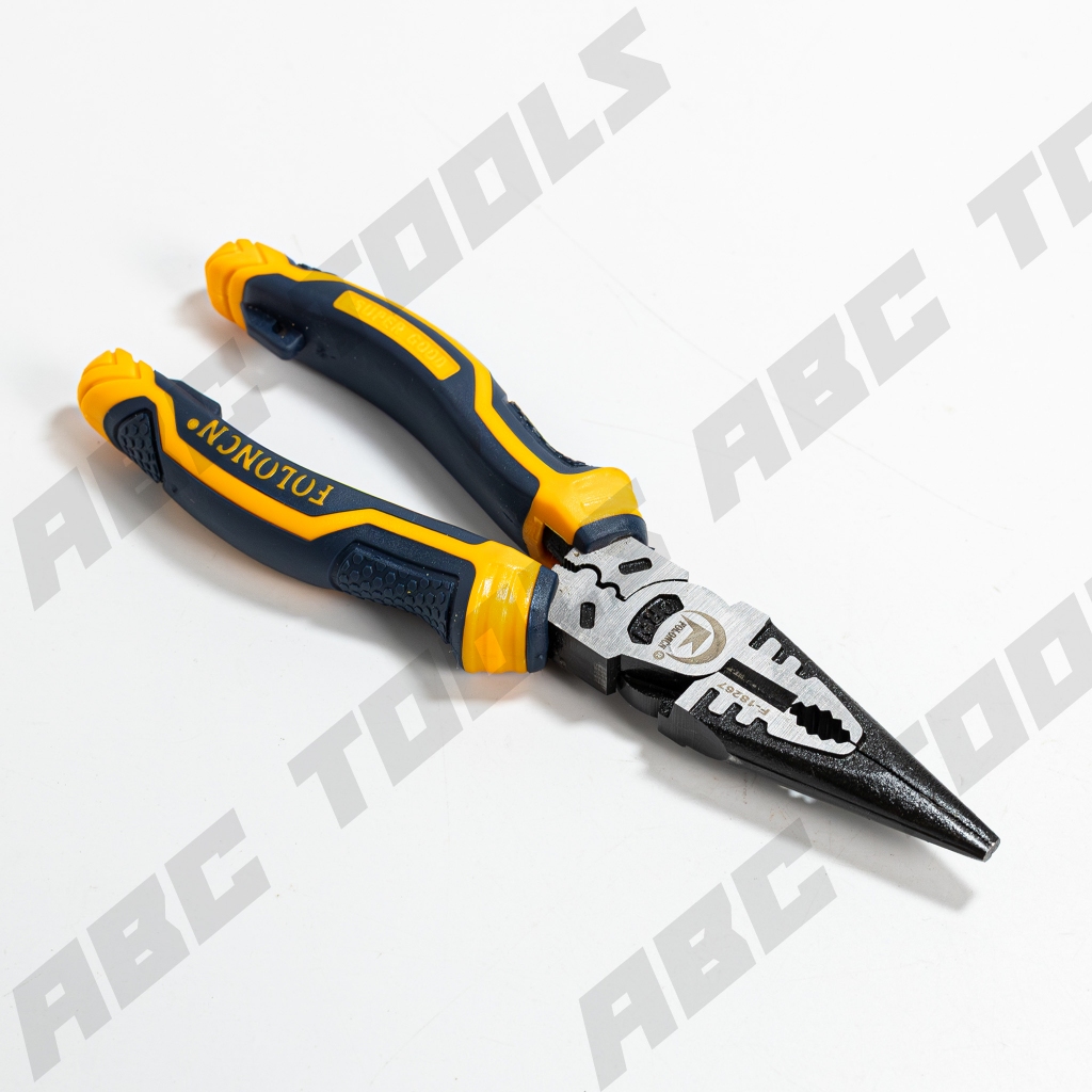 คีมช่าง คีมปากจิ้งจก คีมปากแหลม ปากตัด 6 นิ้ว และ 8 นิ้ว เกรดพรีเมี่ยม FOLONCN คีม คีมปากรวม คีมปากจระเข้ ครีมตัดลวด คร - รูปที่ 3