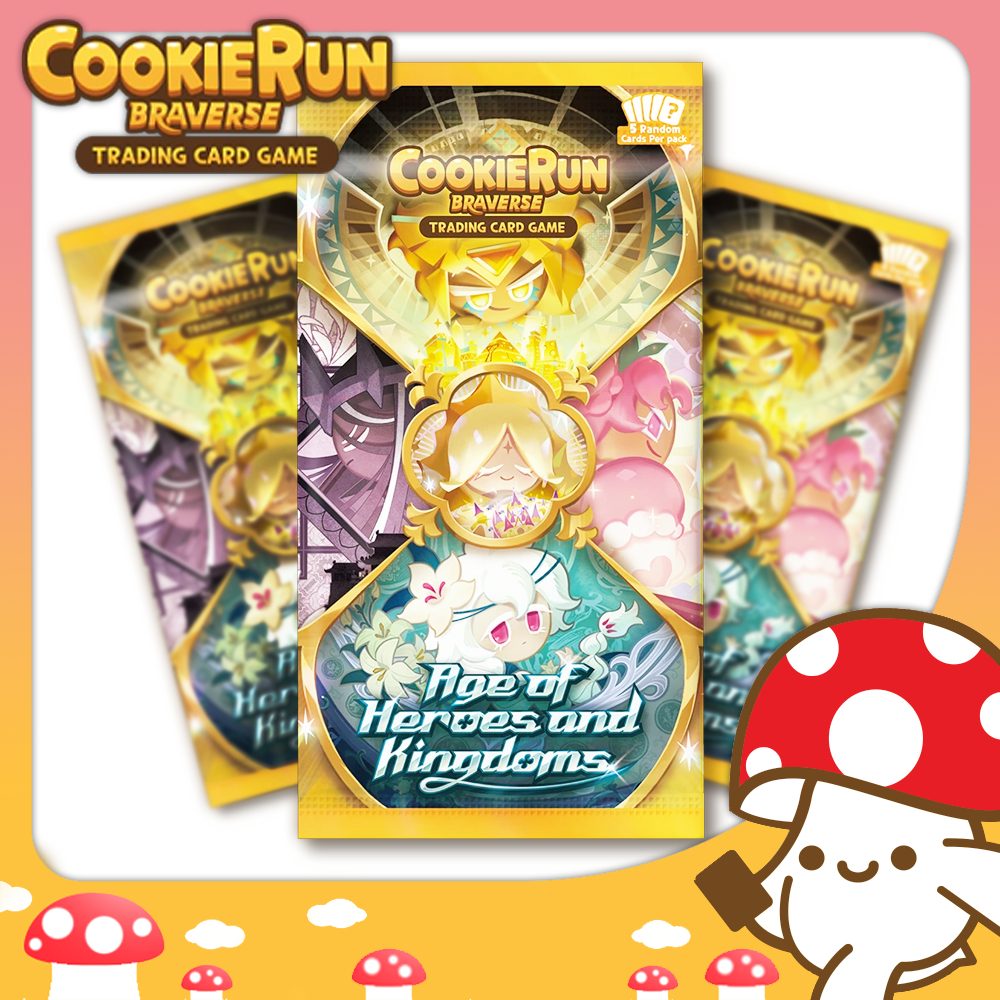 CookieRun Braverse TCG : Age of Heroes and Kingdoms - Booster Pack (การ์ด 5 ใบ) จาก Kinoko Card Game