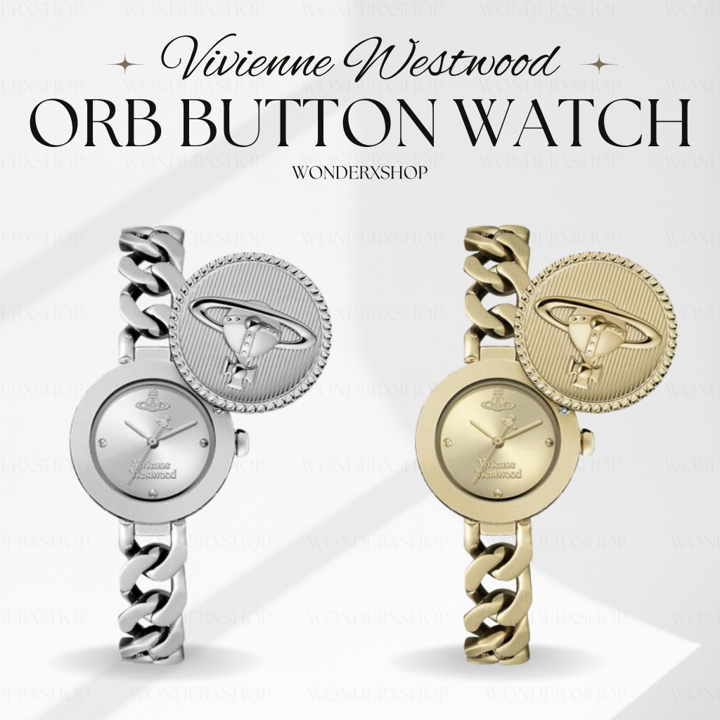 พร้อมส่ง💎Vivienne Westwood Orb Button Watch💎ของแท้💯 ผ่อน0%10เดือน⚡️