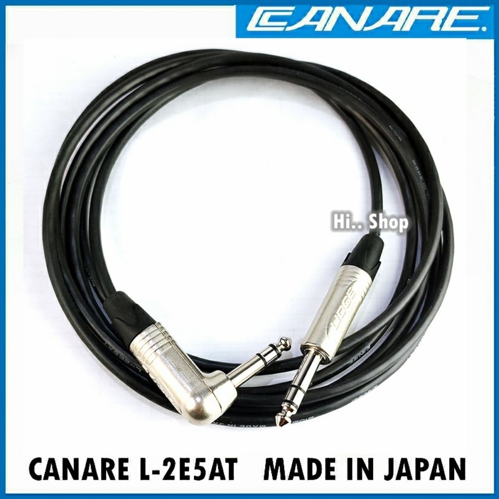 Canare สาย TRS 6.35(งอ) - TRS 6.35(ตรง) สายCANARE L-2E5AT หัว Lidge REAN