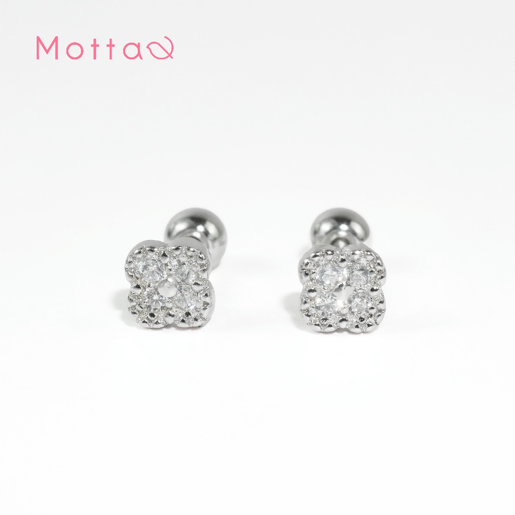 Motta Silver Earring จิวเงินแท้ ใบโคลเวอร์ SE-J0209