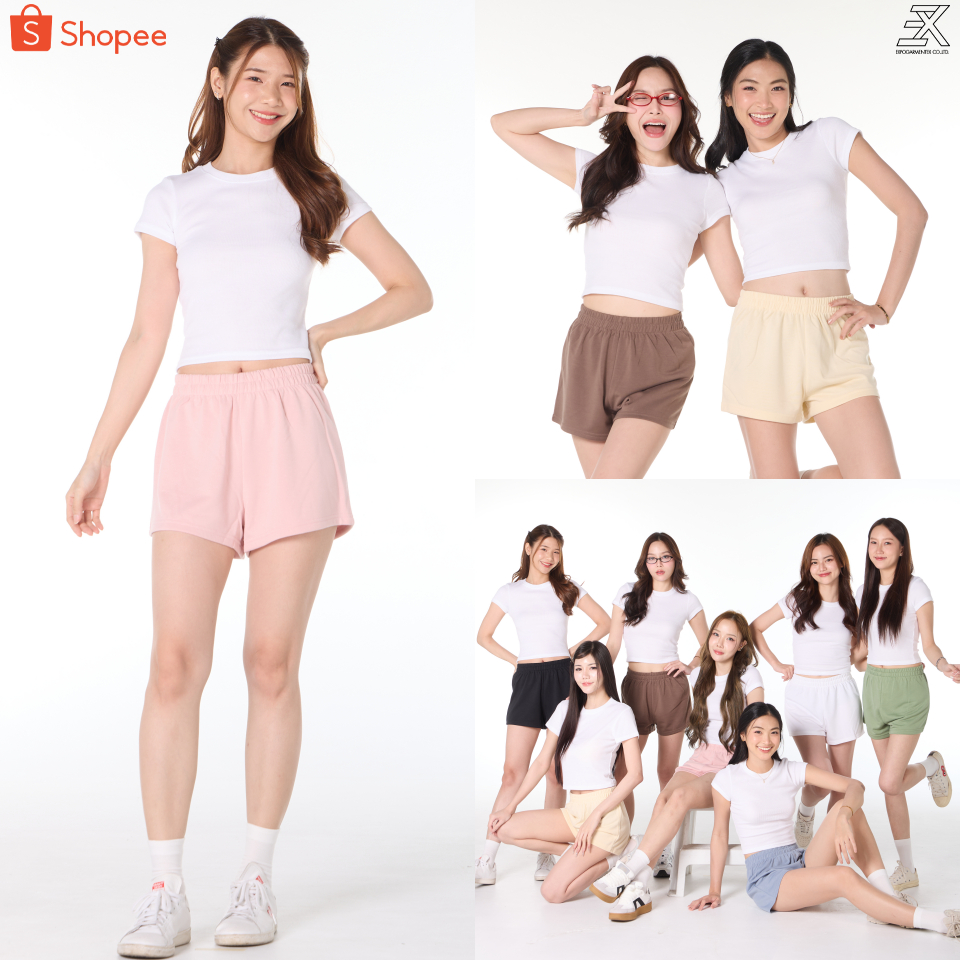 Expogarment กางเกงขาสั้น เอิร์ธโทน กางเกงวอร์ม ขาสั้น ผ้า FrenchTerry Earthtone Comfy shorts