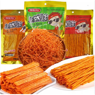 ล่าเถียว ขนม ล่าเถียวแบบกรุบๆ แผ่นเผ็ด2อิน1 เคี้ยวหนึบ ขนมขบ…