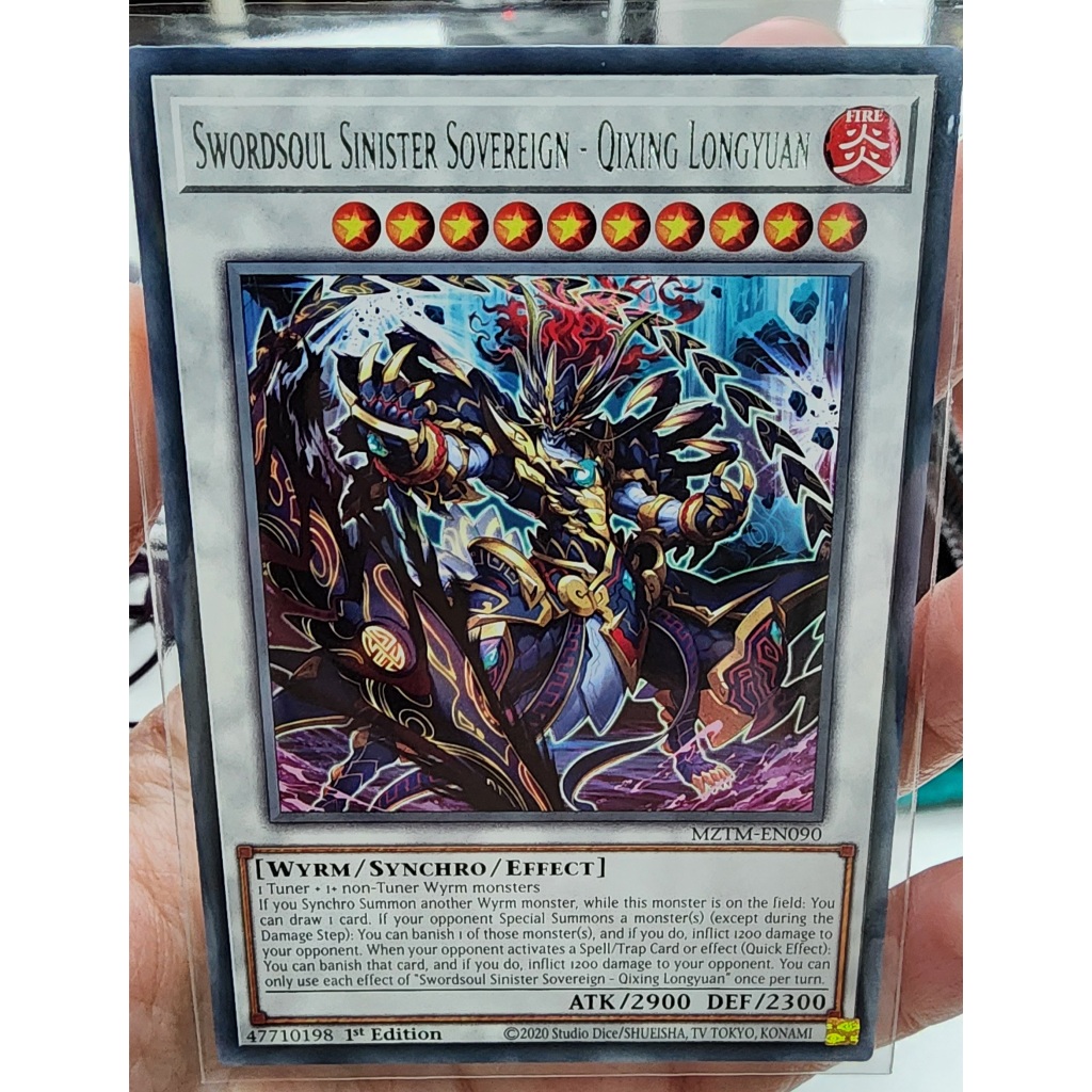 [MZTM-EN090] Swordsoul Sinister Sovereign - Qixing Longyuan (Rare) YugiOh! TCG EN-UK ภาษาอังกฤษ