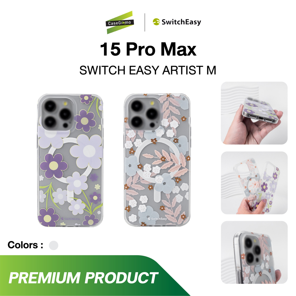 Switch Easy Artist Case รุ่น 15PM Double In-Mold Decoration เคส แมท สกีน ลาย สี ม่วง ชมพู