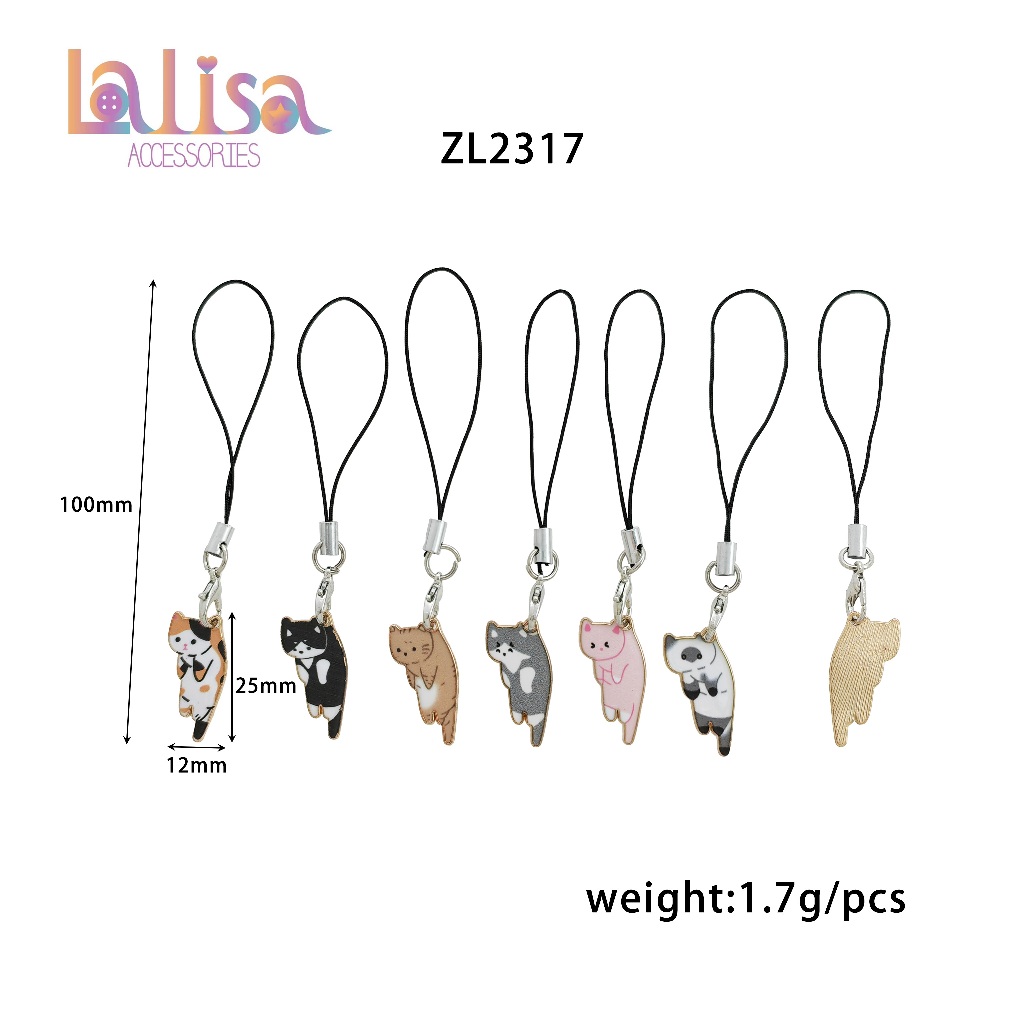พวงกุญแจเมี๊ยวๆสำนึกผิดเพราะแอบกินปลาทู plastic keychain pendant ZL2317