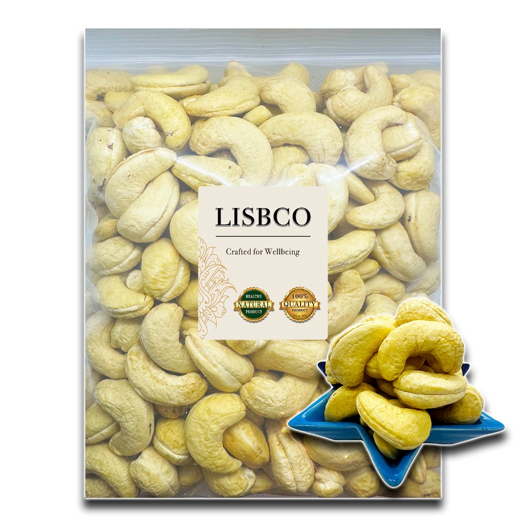 เม็ดมะม่วงหิมพานต์ จัมโบ้ 250 กรัม g อบ / ดิบ เต็มเม็ด Cashew Roasted/Raw Whole Size Jumbo Grade AA+