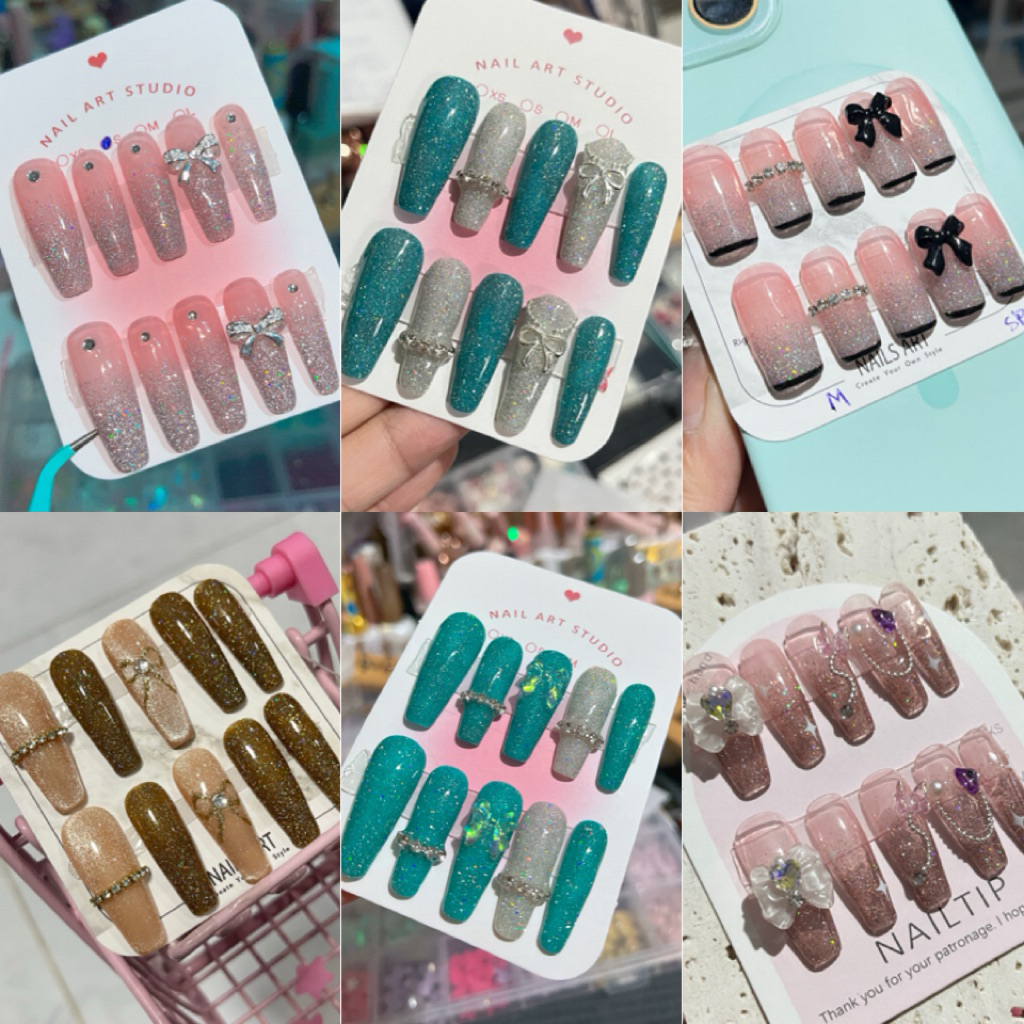 🌷 เล็บเจลปลอมพร้อมติดสีเจลแท้ 🇹🇭 (จัดส่ง1-3วัน) สีแฟลช เลือกไซต์เลือกทรงได้ แถมพร้อมกาวติดเล็บตะไบAlcoholเช็ดเล็บ❤️
