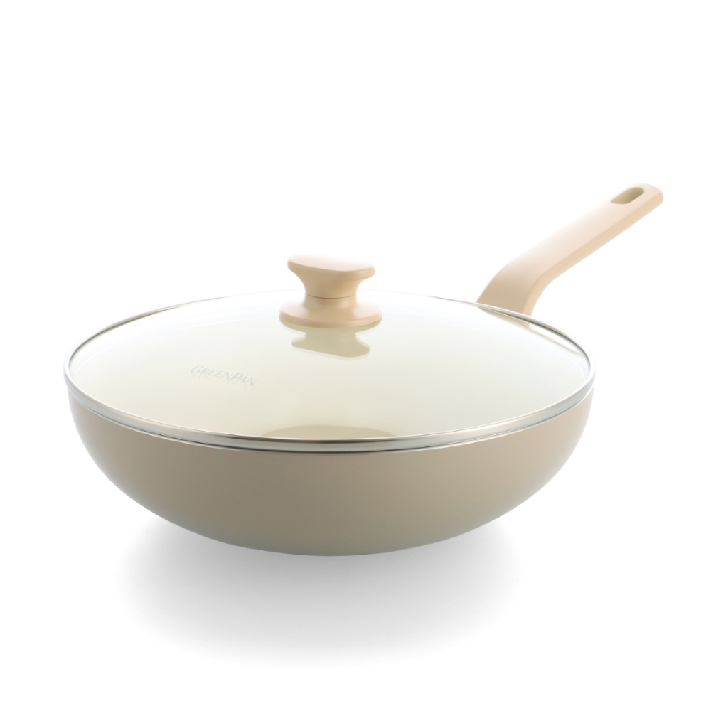 GreenPan Essence 28cm (11inch) Covered Wok - กระทะก้นลึกพร้อมฝา 28ซม CC009919-101