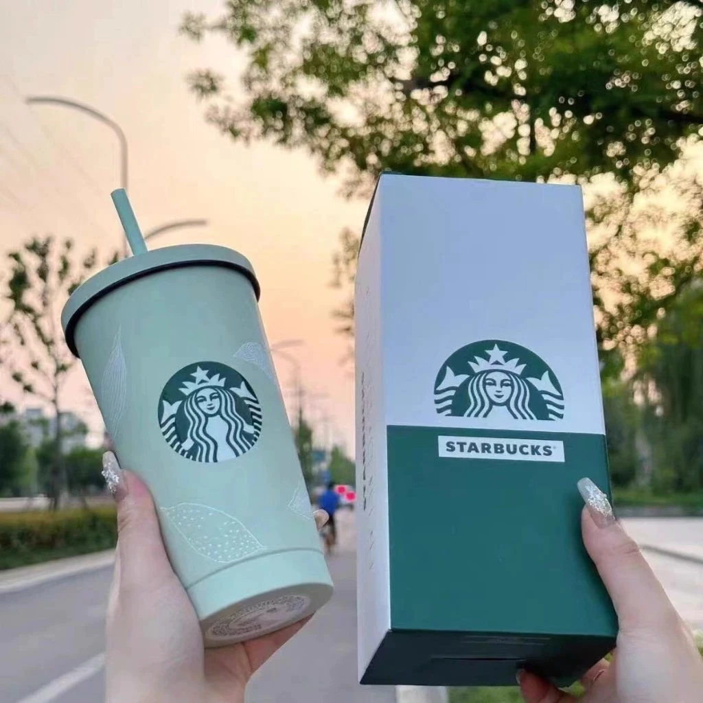 ตรงปก เกรดพรีเมียม Starbucks แก้วเก็บความเย็น สีเขียวมินท์ สแตนเลสแท้ 304 ขนาด 500 ml พร้อมหลอด เก็บอุณหภูมิเก็บร้อน-เย็