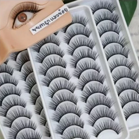 🚛ส่งทันที/ส่งด่วนSPX🍀Code ลด 40%ใน VIDEO Cilp🍀 💗 สินค้าพร้อมส่ง💗👁️ ขนตาเจ้าสาว3Dแบบ10คู่สวยๆสินค้า
