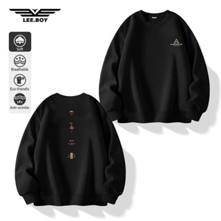 คอมกลม ผ้าสำลีเกรดพรีเมียม เสื้อสวมหัว Sweatshirt พิมพ์ลายแฟ…