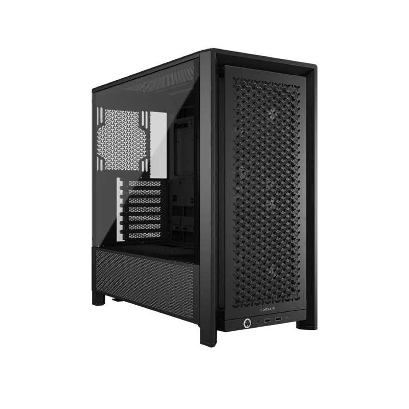 CASE CORSAIR FRAME 4000D SERIES AIRFLOW BLACK FINISH MESH PANEL 3 x RS120 BLACK FANS MID-TOWER : CC-