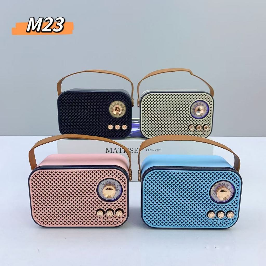 รุ่นM23 ลำโพงไร้สายบลูทูธแบบพกพามินิพกพาลำโพง TWS เสียบบัตรได้ BT/ISB/FM/TF/TWS