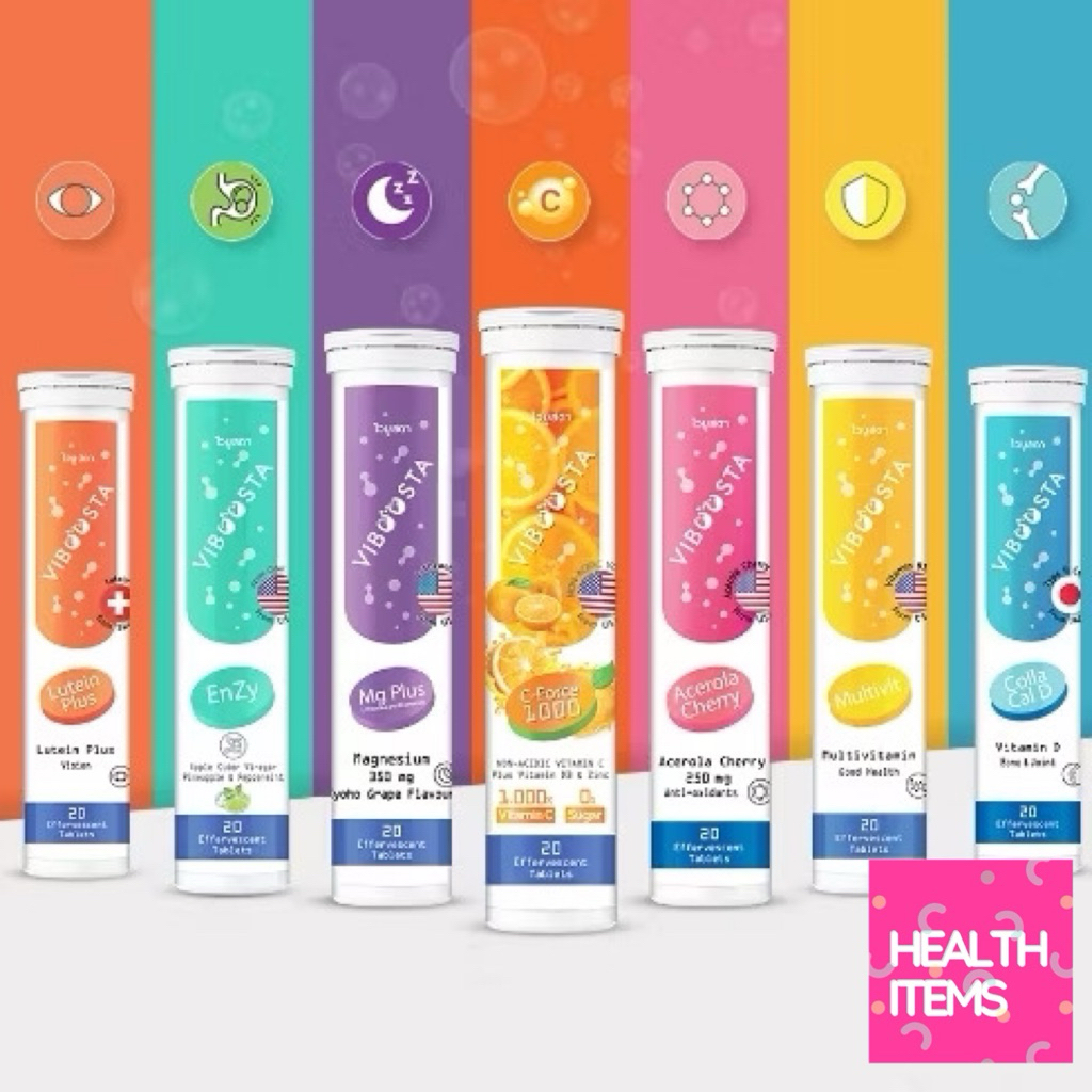 ((ของแท้)) Viboosta สูตร Multivitamin วิตามิน และ Viboosta สูตร Acerola Cherry และ COLLA CAL D และ L