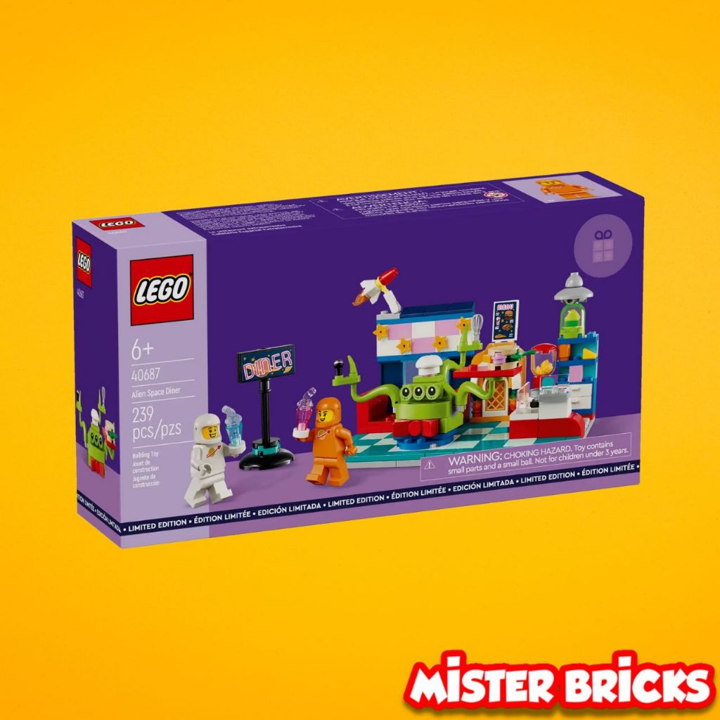 LEGO® Space Diner 40687 ชุดประกอบร้านอาหารอวกาศสำหรับเด็กอายุ 6 ปีขึ้นไป