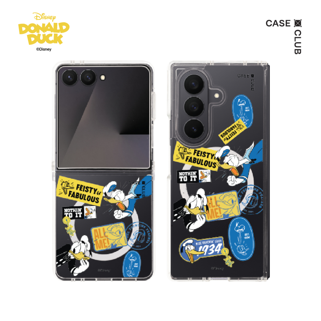 CaseClub เคสซัมซุง เคส Samsung Galaxy Z Flip 7 / Fold 7 ลาย Donald Duck Feisty & Fabulous