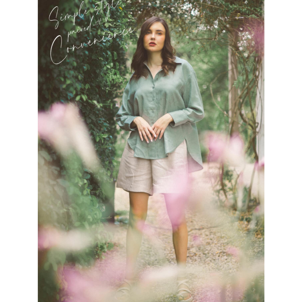 INCO WOMEN Long Sleeves Linen เสื้อเชิ้ตแขนยาว ผ้าลินิน