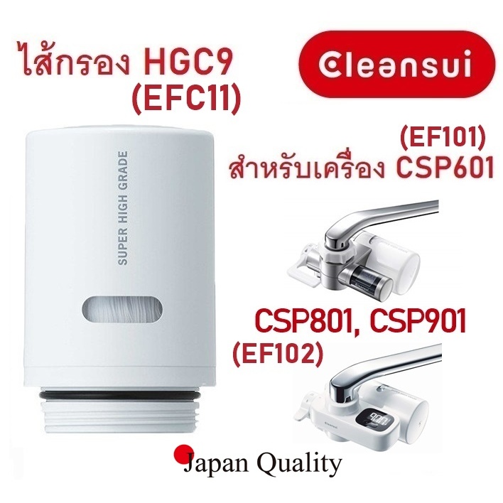 ไส้กรองน้ำ Mitsubishi Cleansui รุ่น HGC9 (EFC11) (ไม่มีกล่อง) ล็อตใหม่ 17+3 สำหรับรุ่น CSP601, CSP901, EF102