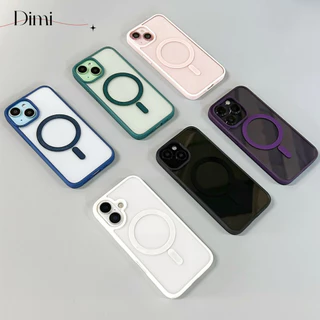case 16Promax เคสอะคริลิคชาร์จได้ ขอบสี เปิดเลนส์กล้อง งานกล่องขาว สำหรับ for iPhone16 16Pro 16Promax i16 Pro max 16plus