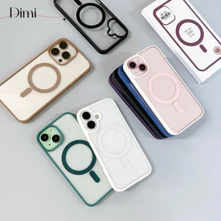 case 16Promax เคสอะคริลิคชาร์จได้ ขอบสี เปิดเลนส์กล้อง งานกล่องขาว สำหรับ for iPhone16 16Pro 16Promax i16 Pro max 16plus