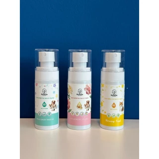 Bebelle สเปรย์ขนนุ่มกลิ่นแป้งเด็ก สีฟ้า Vitamin B5+E สำหรับแมวและสุนัข | เซรั่มบำรุงขนสุนัข แมว ขนนุ่มลื่น