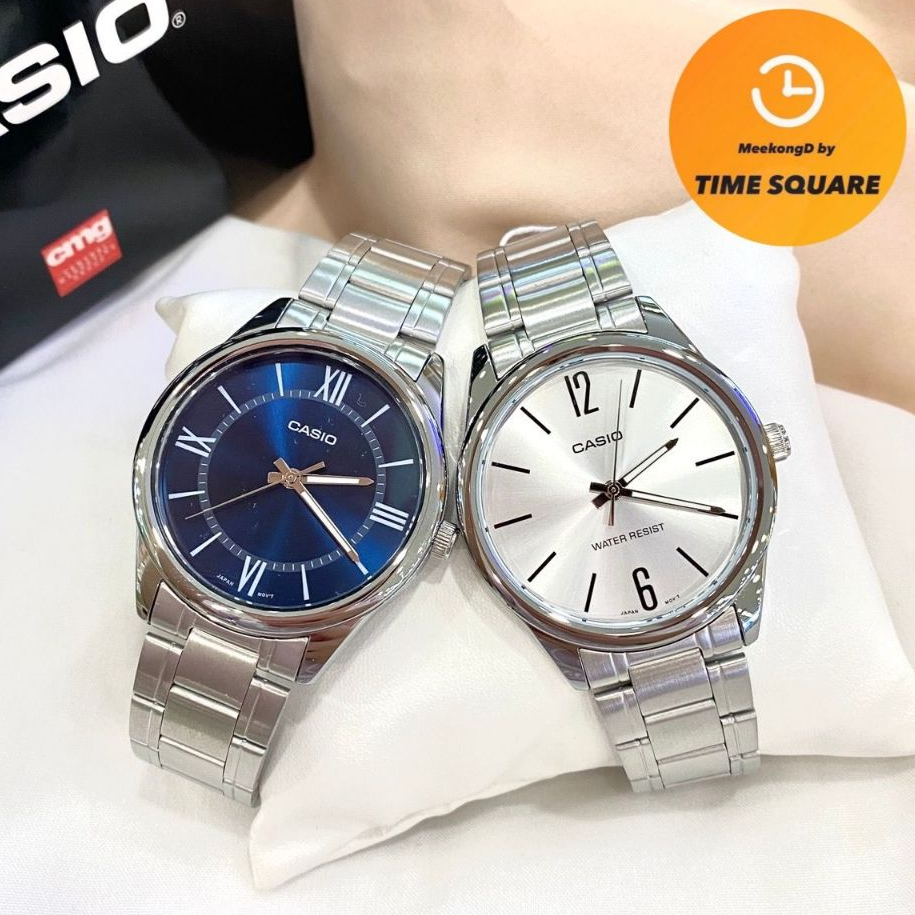 CASIO MTP-V005D หน้าปัด40มม. นาฬิกาชาย สายสแตนเลส  กันน้ำ เรืองแสงได้ คาสิโอแท้ รับประกันศูนย์1ปี