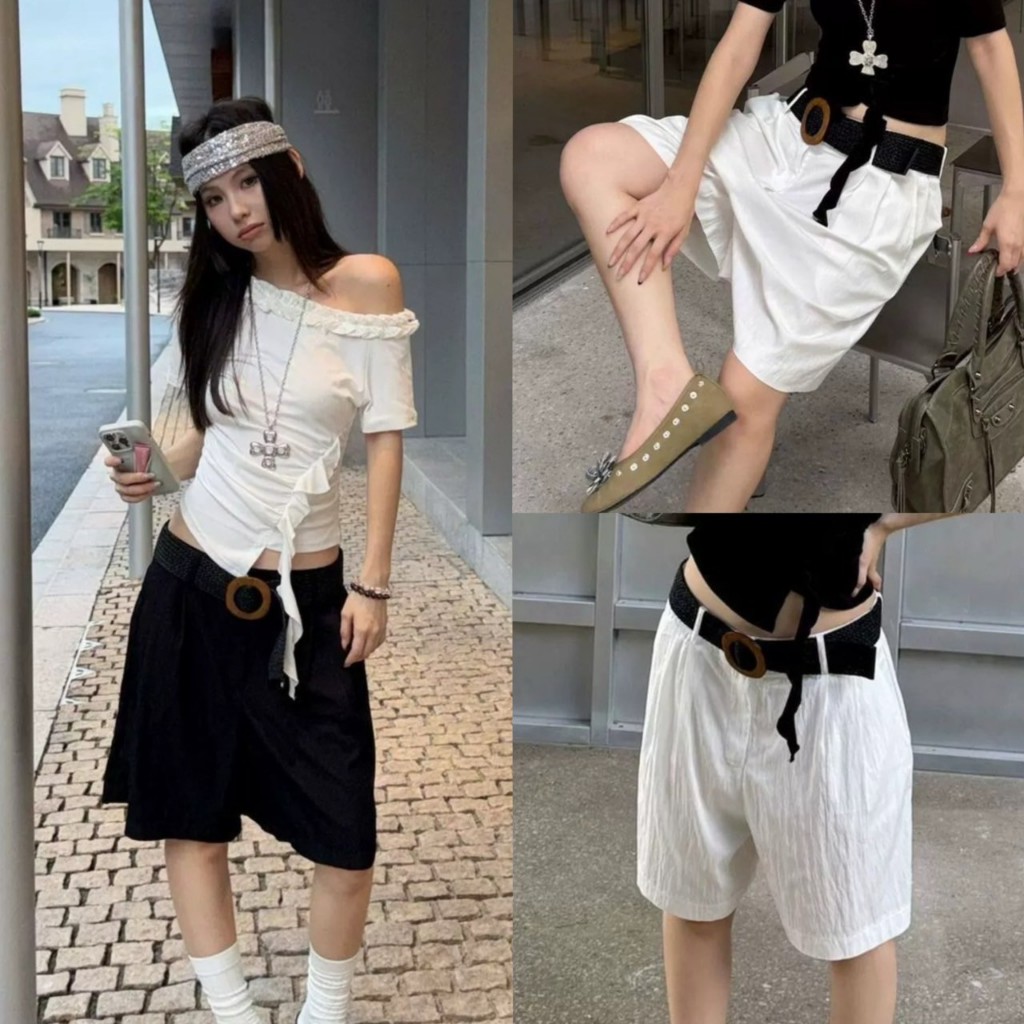 MM SHORTS กางเกงขาสั้นรุ่น 25K337 TAG MM FISH 🇰🇷🇰🇷