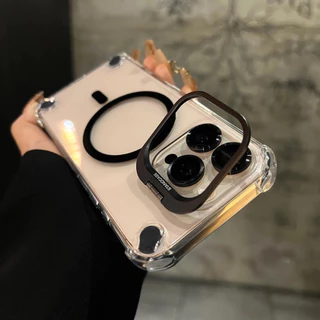 เกราะมุมพร้อมขายึดตั้งได้ Magnetic Case For iPhone 17 ProMax 15 Plus 14 Pro เคสไอโฟน เคสกันกระแทก