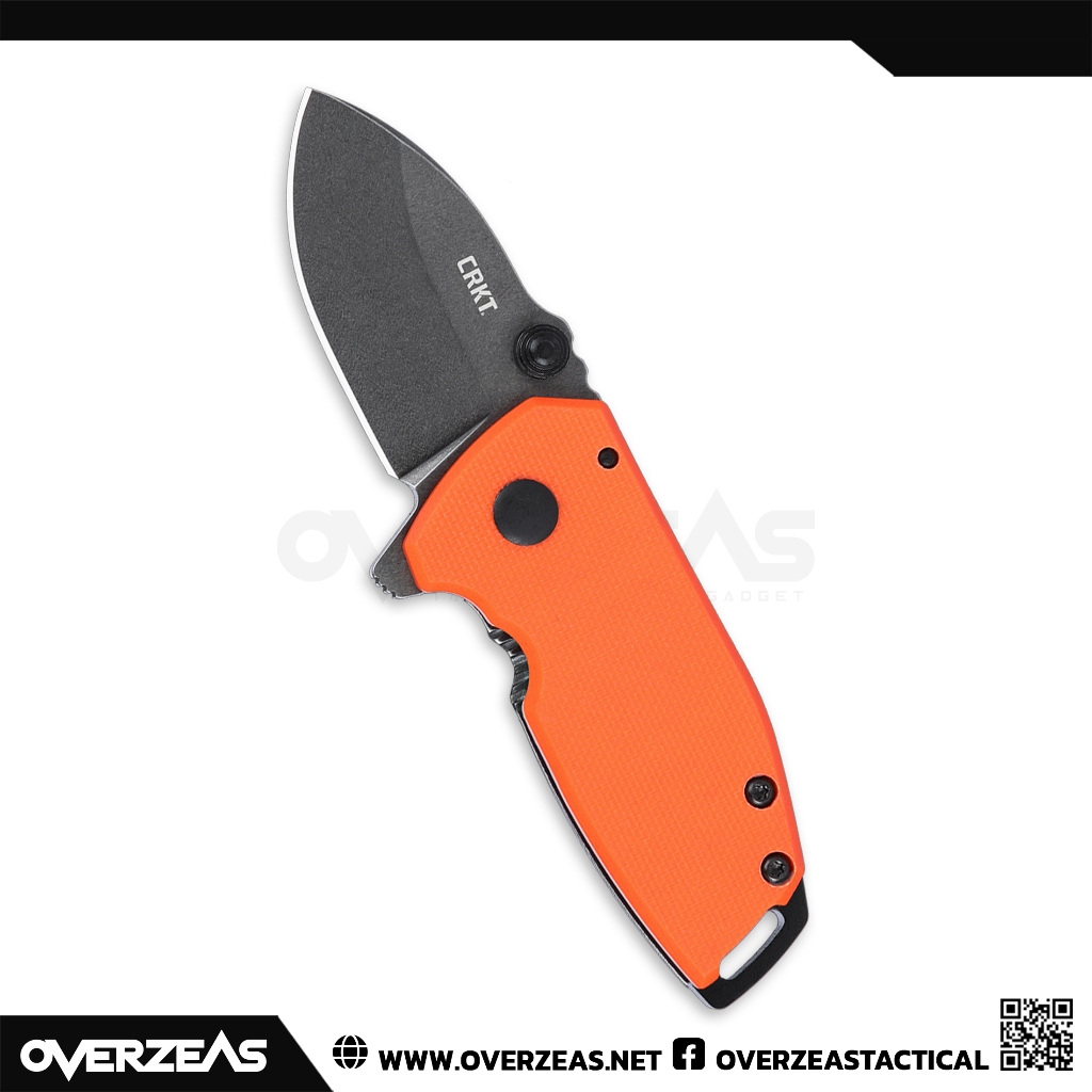 มีดพับ CRKT Burnley Squid Compact Assisted Frame Lock Orange G-10 (D2 1.75" Black SW),2486